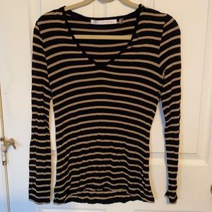 Max Studio Long Sleeve Striped Top